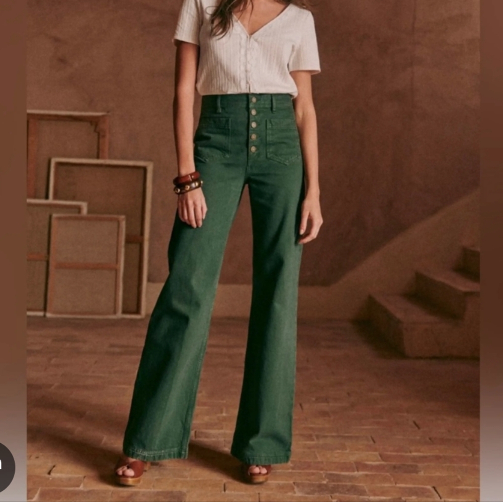 Sezane Cyriel Pants in Green EU 36/ US 4